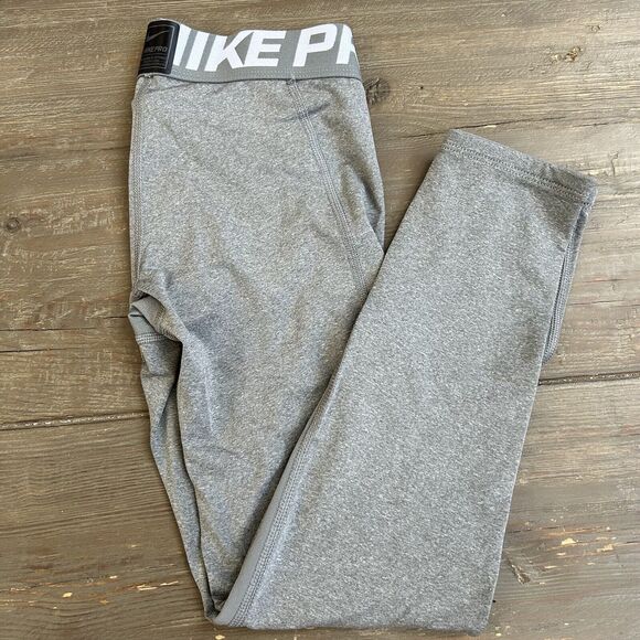 Nike Kids Gray Dri-FIT Pro Tights Leggins Casual Athletic Activewear  Sz XS - Picture 4 of 16
